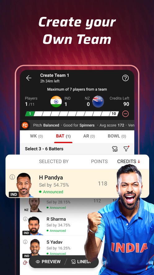 Dream11: Fantasy Cricket App