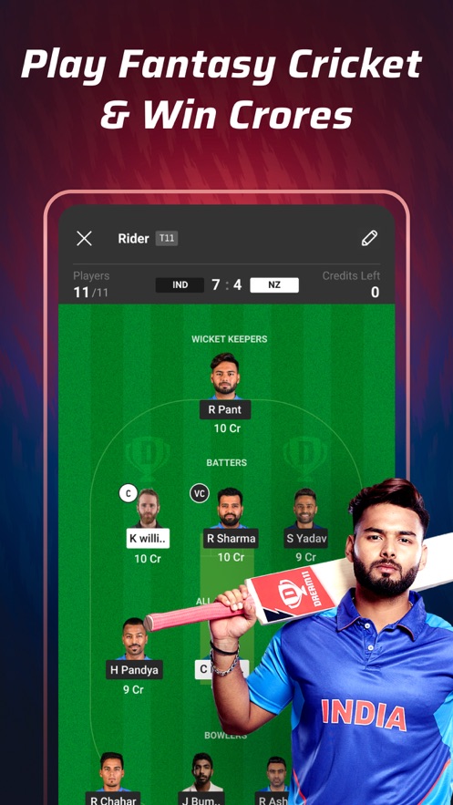 Dream11: Fantasy Cricket App