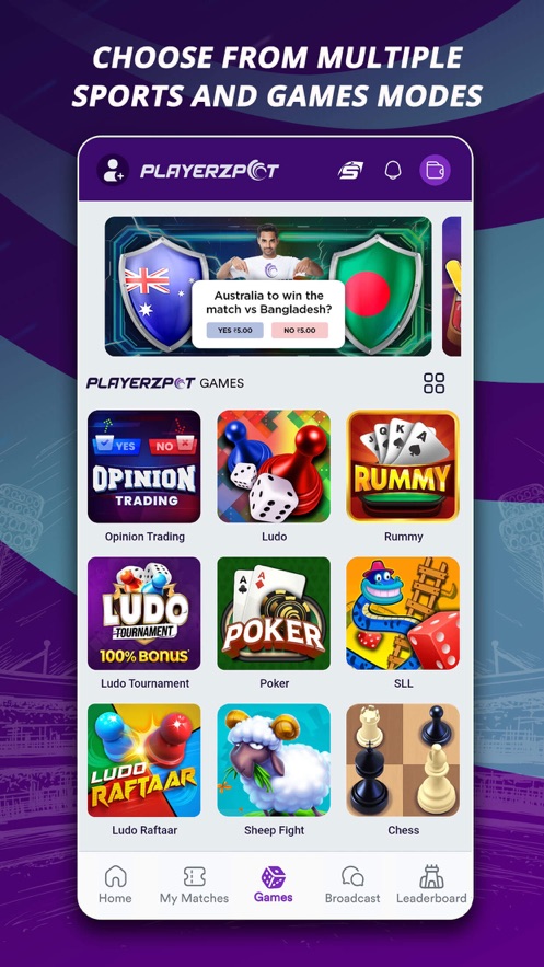 PlayerzPot: Sports & Games